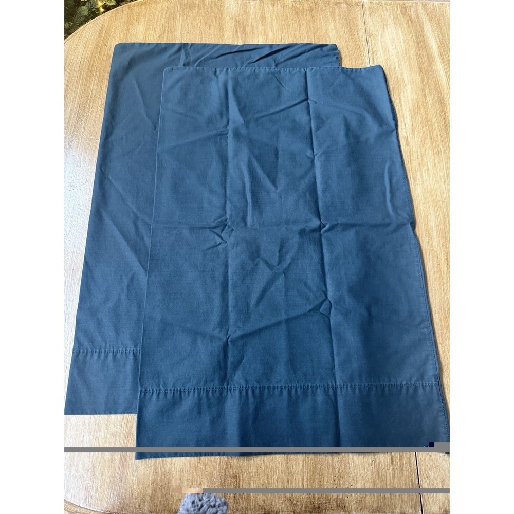 VTG Ralph Lauren Home STANDARD Pillowcases Set Of 2 Deep Green/ Black Green - Picture 4 of 6